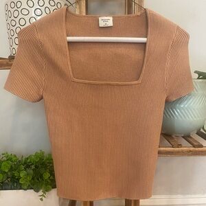Abercrombie Square Neck Knit Top